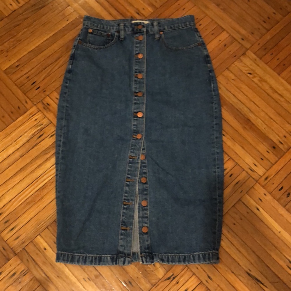 High-Waisted Madewell Denim Skirt